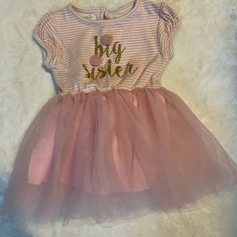 18 month Pink Striped 'Big Sister' Dress